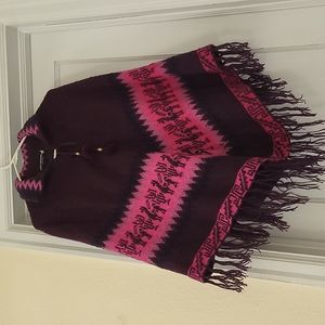 Peruvian alpaca wool poncho